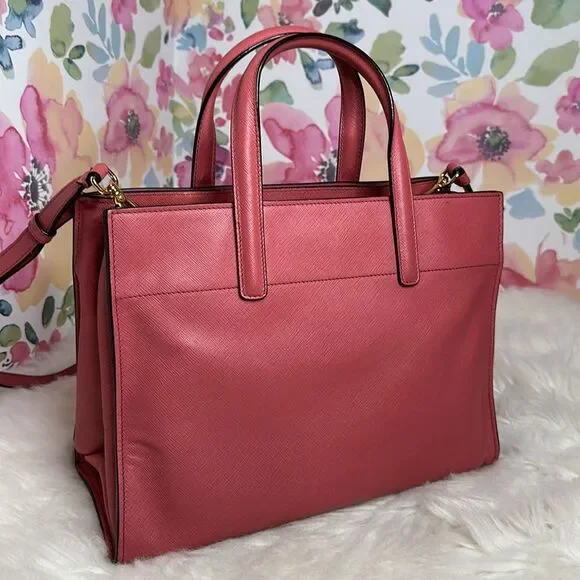 💯Authentic Prada Soft Triple Pocket Convertible Tote Safiano🍀 - Picture 8 of 17